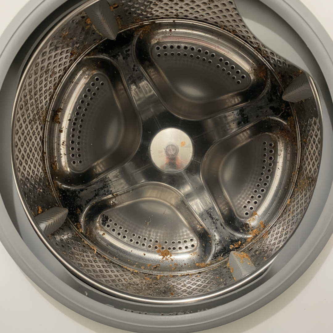 dirty drum of the front-load washing machine